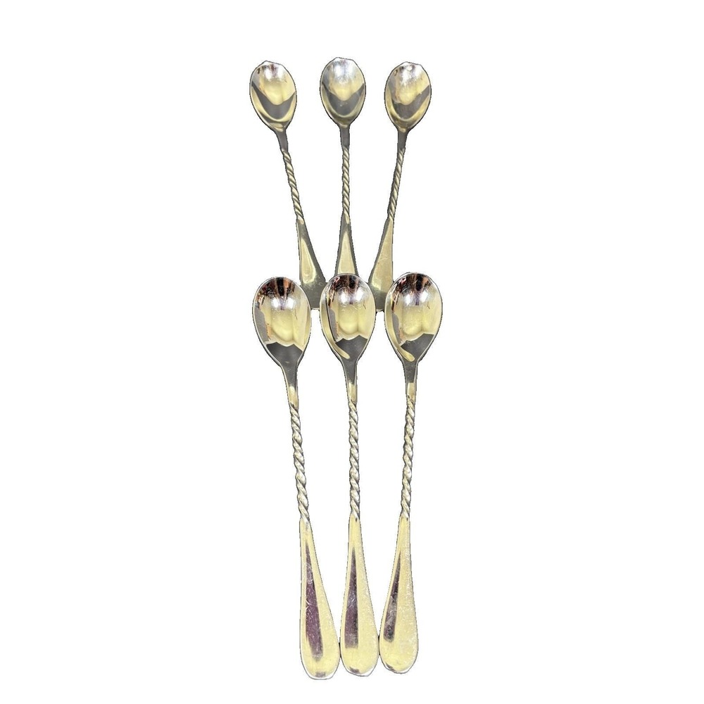 Vintage International Stainless 18/8 Japan Twisted Handle Spoons Set of 6